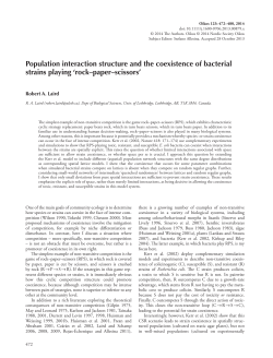 Population interaction structure and the coexistence of bacterial