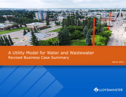 A Utility Model for Water and Wastewater