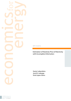 Estimation of Elasticity Price of Electricity with Incomplete Information