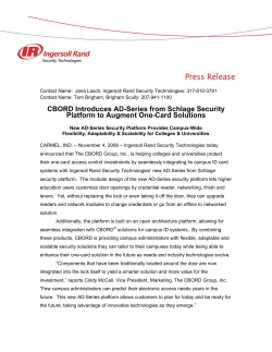 CBORD Introduces AD-Series from Schlage Security Platform to