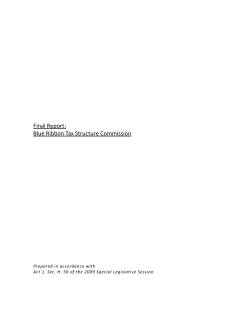 Blue Ribbon Tax Structure Commission Final Report