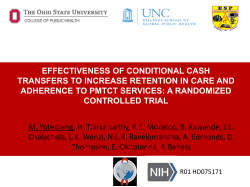 Effectiveness of conditional cash transfers to increase retention in
