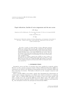 Dupin indicatrices, families of curve congruences and the zero curves