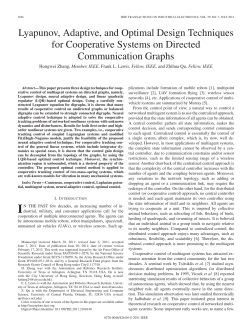 Lyapunov, Adaptive, and Optimal Design Techniques for