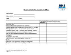 Quarterly Workplace Inspection Checklist