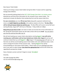 2017-18 Men`s Ice Hockey Season Ticket Renewal