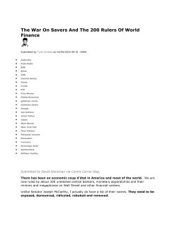The War On Savers An..