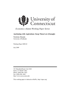Economics Alumni Working Paper Series