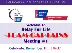 team captains - Relay For Life