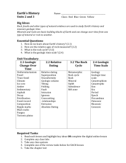 Earth`s History - Clayton School District