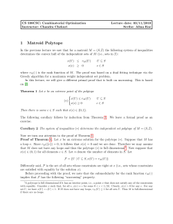 1 Matroid Polytope