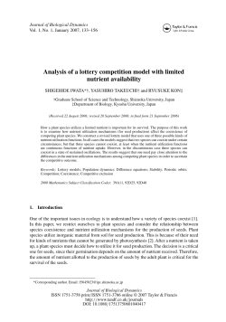 Analysis of a lottery competition model with limited nutrient availability