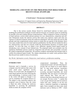 modeling and study on the proliferation behaviors of