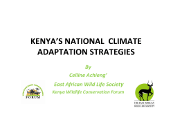 KENYA`S NATIONAL CLIMATE ADAPTATION STRATEGIES
