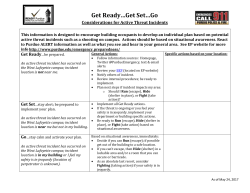 Get Ready Get Set Go Purdue Emergency Preparedness