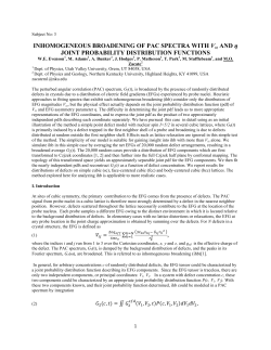 INHOMOGENEOUS BROADENING OF PAC SPECTRA WITH Vzz