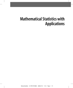 Mathematical Statistics with Applications