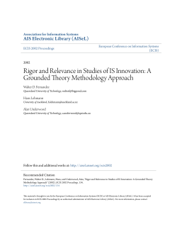A Grounded Theory Methodology Approach