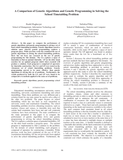 A Comparison of Genetic Algorithms and Genetic Programming in