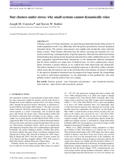 Star clusters under stress: why small systems cannot dynamically relax