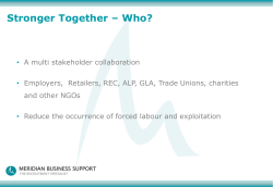 Modern Slavery- Stronger Together Slides