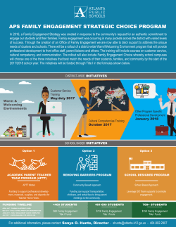 APS Family Engagement Strategic Choice Program