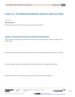 Grade 6 Mathematics Module 3, Topic B, Lesson 12