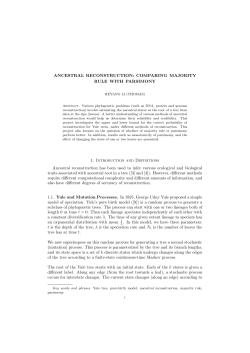 ANCESTRAL RECONSTRUCTION: COMPARING MAJORITY RULE