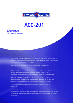 A00-201 SASInstitute SAS Base Programming Thousands of IT