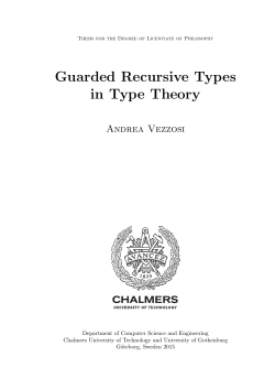Guarded Recursive Types in Type Theory