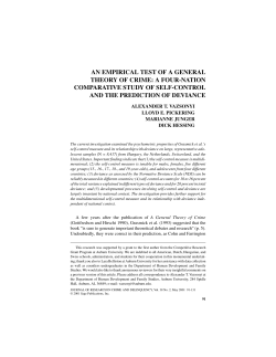 an empirical test of a general theory of crime