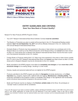 NEW PRODUCT &ndash; 2017 Entry guidelines and application