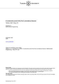 Tilburg University A constructive proof of Ky Fan`s