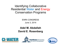 Identifying Collaborative Water Energy Conservation Programs