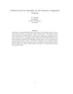 A Branch-and-Cut Algorithm for the Frequency Assignment Problem