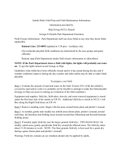 Seattle Parks Field Prep and Field Maintenance