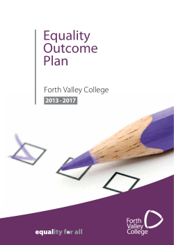 Equality Outcome Plan - Forth Valley College