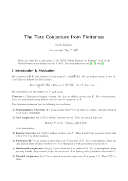 The Tate Conjecture from Finiteness