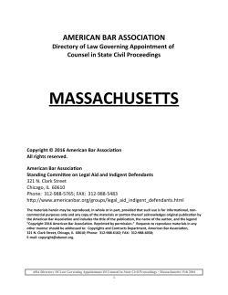 Massachusetts Manual - American Bar Association