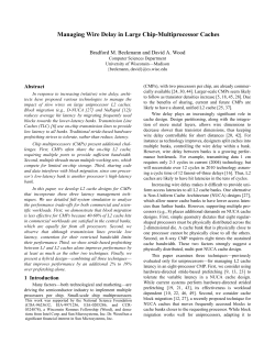 Managing Wire Delay in Large Chip