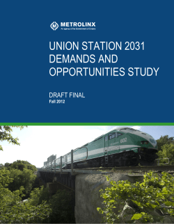 union station 2031 opportunities and demands study