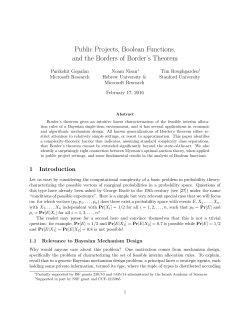 Public Projects, Boolean Functions, and the