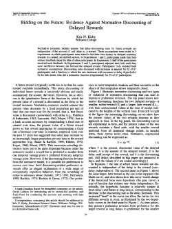 Bidding on the Future: Evidence Against Normative Discounting of