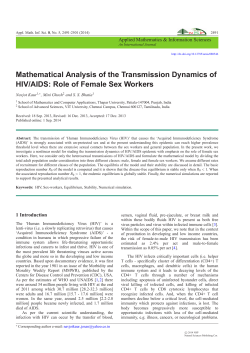 Mathematical Analysis of the Transmission Dynamics of HIV/AIDS