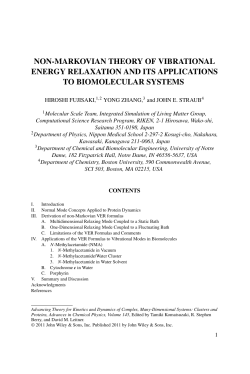 Non-Markovian Theory of Vibrational Energy Relaxation