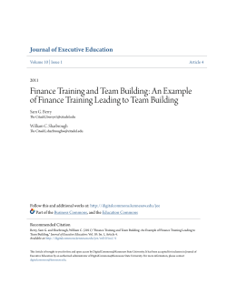Finance Training and Team Building: An Example of Finance