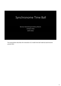 Synchronome Time Ball notes