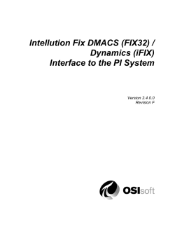 Intellution Fix DMACS (FIX32) / Dynamics (iFIX) Interface to
