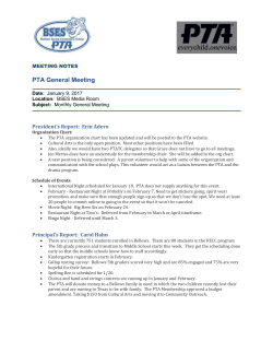 meeting notes - bellows spring elementary school pta