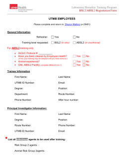 Biosafety Level 2 Training Program